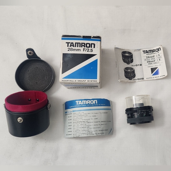 TAMRON 28mm F2.5 BBAR ADAPTALL 02B MANUAL FOCUS WIDE ANGLE LENS & Fd Adapter